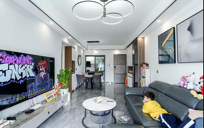 100㎡三居室，打造現代風生活的高雅與舒適